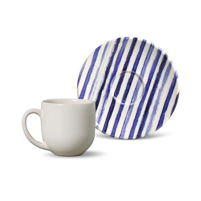 Xícara de Café Coup Stripes Cerâmica 6 Peças Porto Brasil