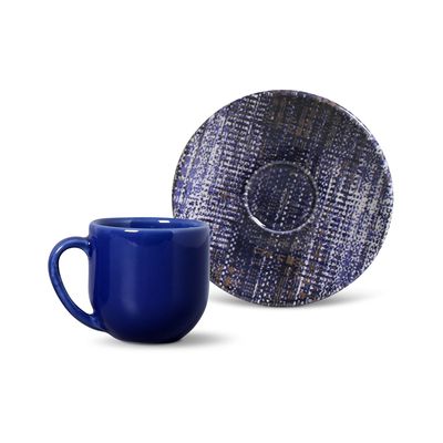 Xícara de Café Coup Jeans Cerâmica 6 Peças Porto Brasil