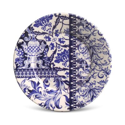 Prato Sobremesa Mônaco Patchwork Cerâmica 6 Peças Porto Brasil