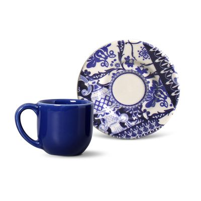 Xícara de Café Mônaco Patchwork Cerâmica 6 Peças Porto Brasil