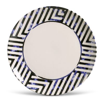 Prato Raso Coup Papillon Cerâmica 6 Peças Porto Brasil