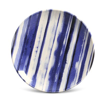 Prato Sobremesa Coup Stripes Cerâmica 6 Peças Porto Brasil