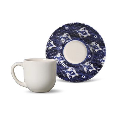 Xícara de Café Mônaco Ikat Blue Cerâmica 6 Peças Porto Brasil