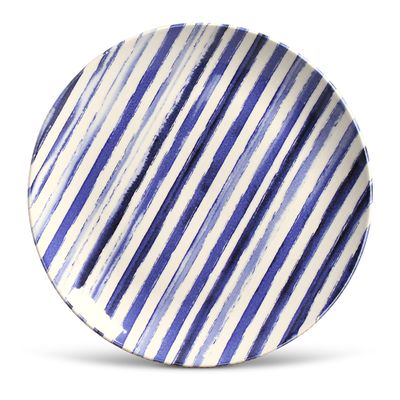 Prato Raso Coup Stripes Cerâmica 6 Peças Porto Brasil