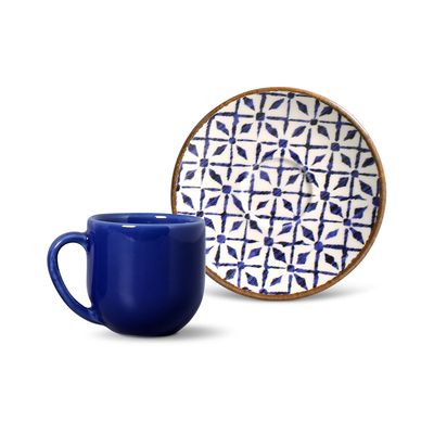 Xícara de Café Coup Asteca Cerâmica 6 Peças Porto Brasil
