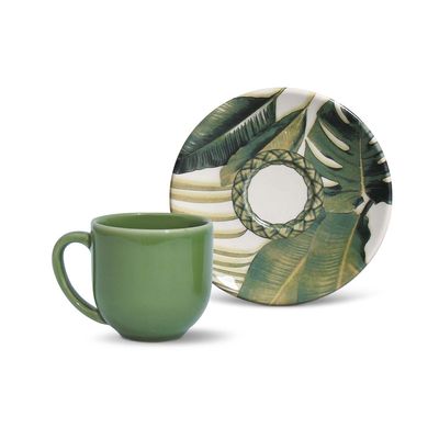 Xícara de Café Coup Foliage Cerâmica 6 Peças Porto Brasil
