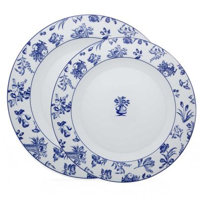 Prato Raso e Sobremesa Chintz 4 Peças Vista Alegre Atlantis