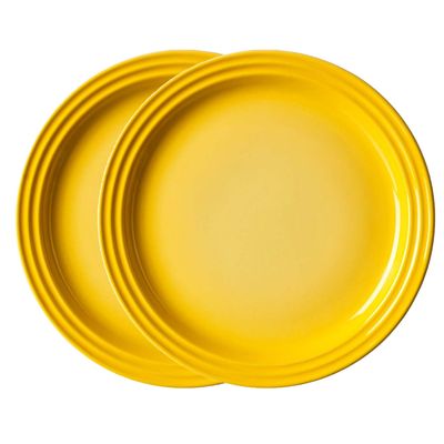 Prato Redondo 27 cm 2 Peças Amarelo Soleil Le Creuset