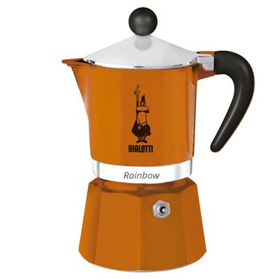 Cafeteira Rainbow 3 Xícaras Laranja Bialetti