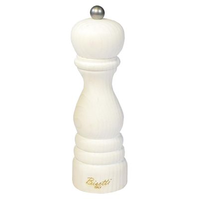 Moedor de Pimenta Vintage Madeira 19 cm Branco Bisetti