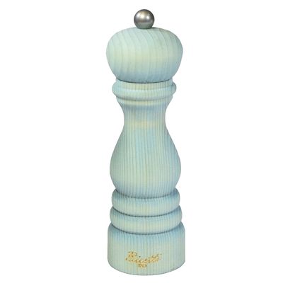 Moedor de Pimenta Vintage Madeira 19 cm Azul Claro Bisetti