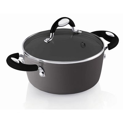 Caçarola Donatello Petravera Tampa de Vidro Indução 24 cm Bialetti