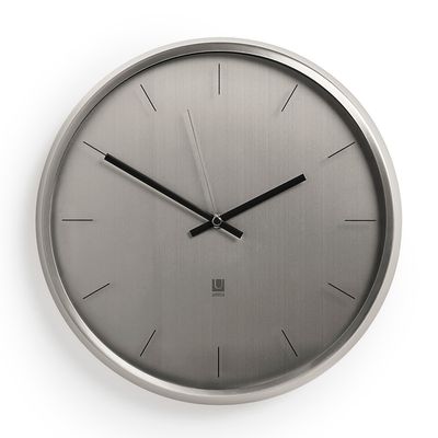 Relógio de Parede Meta 31 cm Níquel Umbra