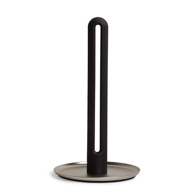 Porta Papel Toalha Keyhole Metal e Soft Niquel e Preto Umbra
