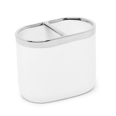 Porta Escova de Dentes Junip Resina  Branco Matte Umbra