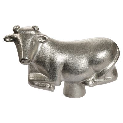 Puxador para Caçarola com Formato Animal Acessório Staub Aço Inox Vaca Cinza Staub