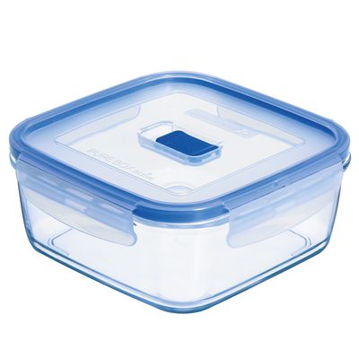 Pote Hermético Pure Box Active Quadrado Médio 760 ml Luminarc