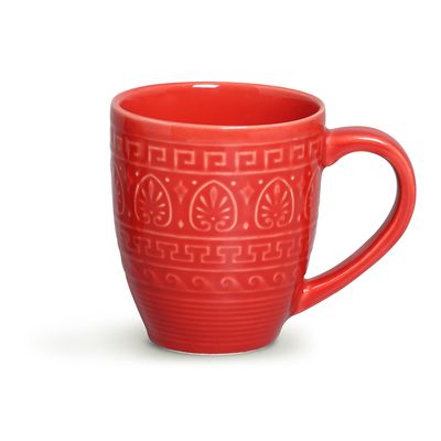 Caneca Greek Cerâmica 330 ml Vermelho Porto Brasil