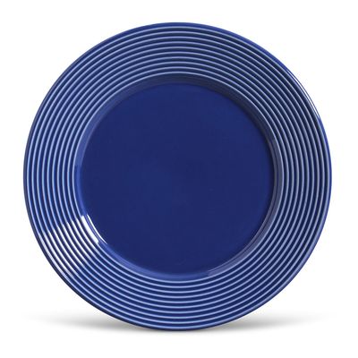 Prato Raso Argos Cerâmica 6 Peças Azul Navy Porto Brasil