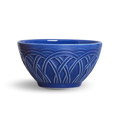 Bowl Cestino Cerâmica 6 Peças Azul Navy Porto Brasil