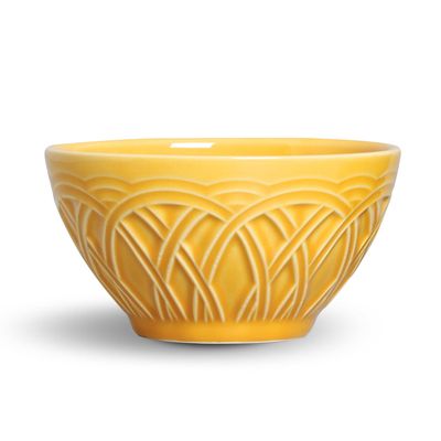 Bowl Cestino Cerâmica 6 Peças Mostarda Porto Brasil