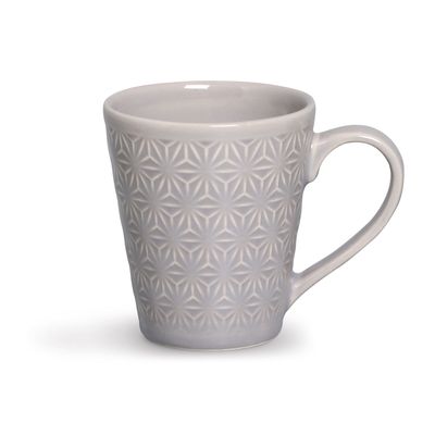 Caneca Manish Cerâmica 280 ml Cinza Porto Brasil