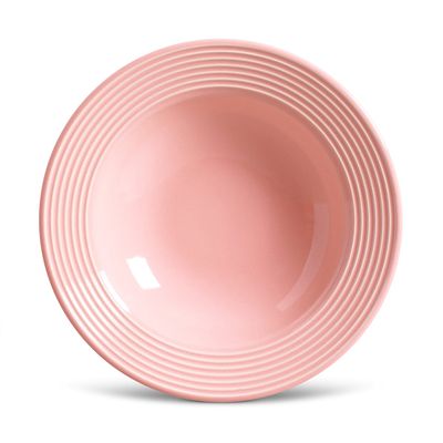 Prato Fundo Argos Cerâmica 6 Peças Rosa Porto Brasil