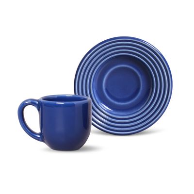 Xícara de Café Argos Cerâmica 6 Peças Azul Navy Porto Brasil