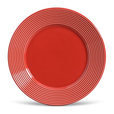 Prato Raso Argos Cerâmica 6 Peças Vermelho Porto Brasil