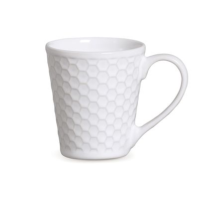 Caneca Colmeia Cerâmica 280 ml Branco Porto Brasil