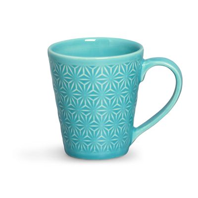 Caneca Manish Cerâmica 280 ml Azul Poppy Porto Brasil