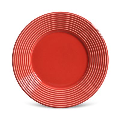 Prato Sobremesa Argos Cerâmica 6 Peças Vermelho Porto Brasil