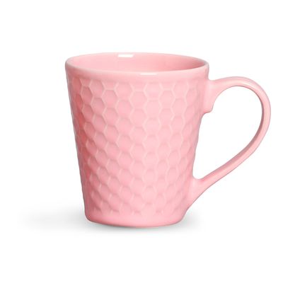 Caneca Colmeia Cerâmica 280 ml Rosa Porto Brasil