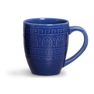 Caneca Greek Cerâmica 330 ml Azul Navy Porto Brasil