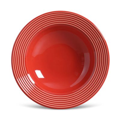 Prato Fundo Argos Cerâmica 6 Peças Vermelho Porto Brasil