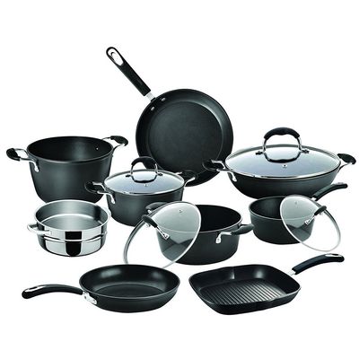 Conjunto de Panelas Impact Induction Plus 13 Peças Preto Bialetti