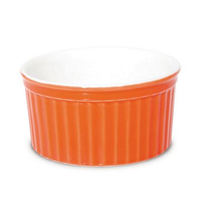 Ramekin Bicolor 8X4 cm 100 ml Laranja e Branca Oxford