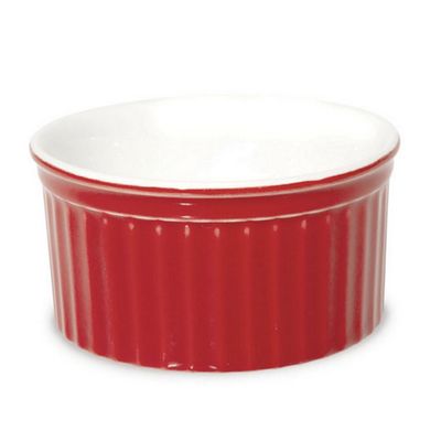 Ramekin Bicolor 8X4 cm 100 ml Vermelha e Branco Oxford