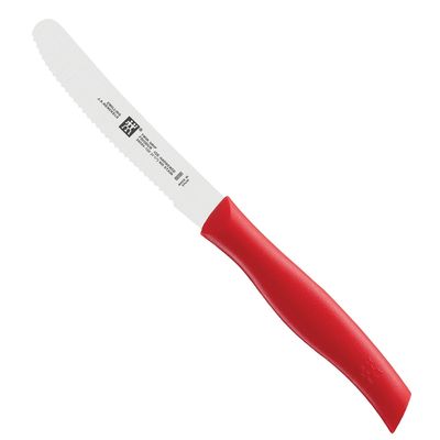 Faca Universal 4 1/2 Pol Twin Grip Aço Inox Vermelho Zwilling J.A. Henckels