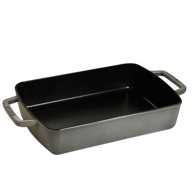 Travessa Retangular Ferro Fundido 30X20 cm Cinza Grafite Staub