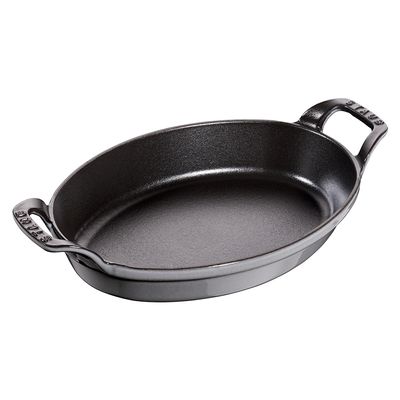 Travessa Oval Ferro Fundido 24 cm Cinza Grafite Staub