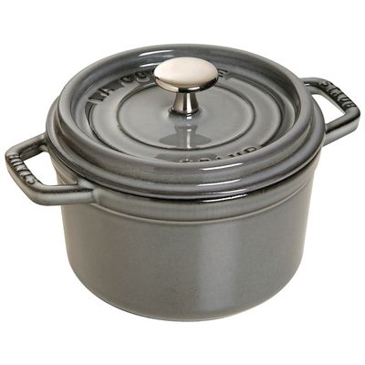 Caçarola Redonda Ferro Fundido 16 cm Cinza Grafite Staub