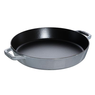 Frigideira com Duas Alças Ferro Fundido 34 cm Cinza Grafite Staub