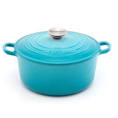 Panela Redonda Signature 28 cm Azul Caribe Le Creuset
