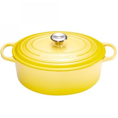 Panela Oval Signature 27 cm Amarelo Soleil Le Creuset