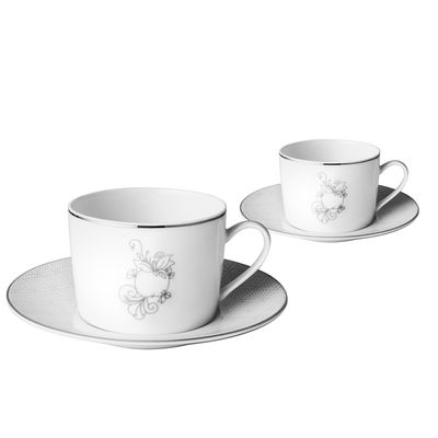 Xícara de Chá com Pires Jardin D Eden 2 Peças Porcelana Christofle