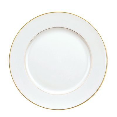Prato de Pão Albi Porcelana Branco com Filete Ouro Christofle
