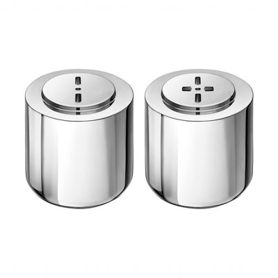 Saleiro e Pimenteiro Oh de Christofle Mini Conjunto Aço Inox Christofle