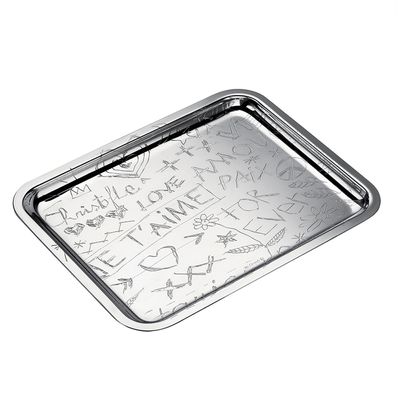 Bandeja Graffiti 20X16 cm Prata Christofle