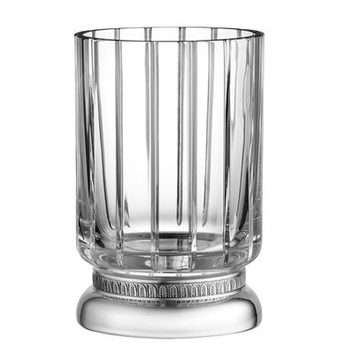 Vaso Malmaison Pequeno Cristal e Prata Christofle